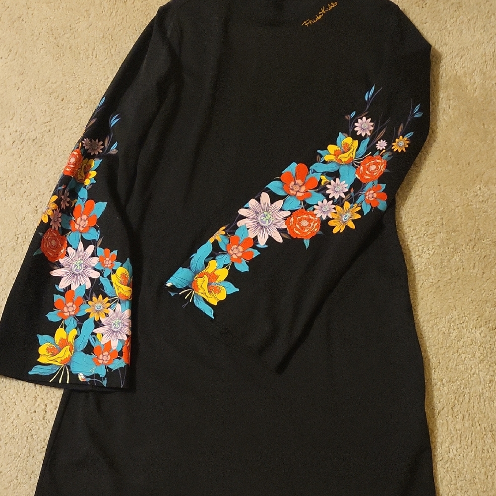 Floral Black Dress